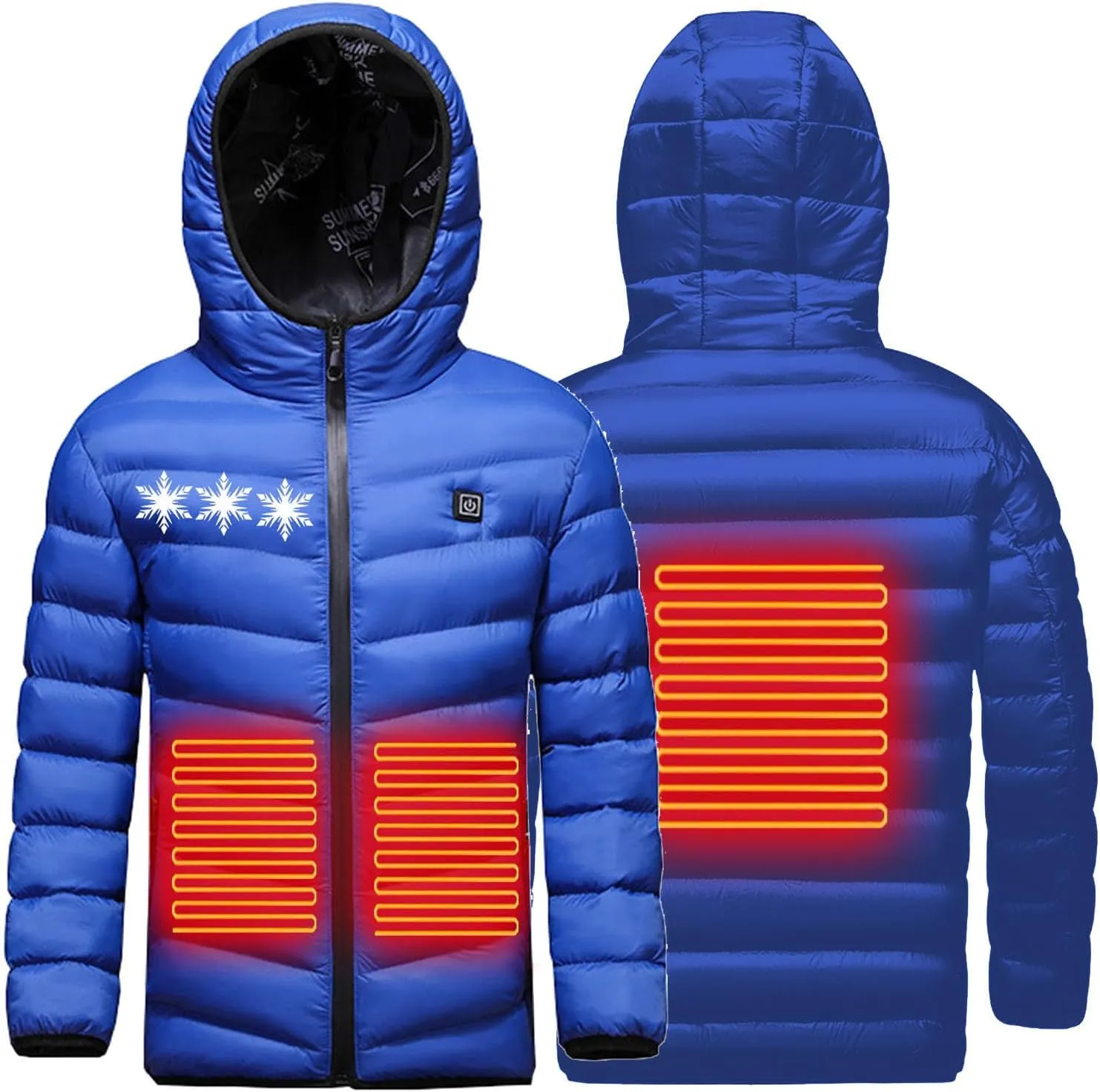 2023 Upgraded Heated Jacket for Boys Girls, Child Electric Heating Jackets Waterproof Windproof Heated Coat Outerwear