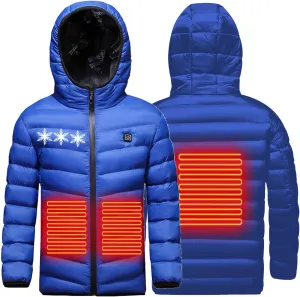 2023 Upgraded Heated Jacket for Boys Girls, Child Electric Heating Jackets Waterproof Windproof Heated Coat Outerwear