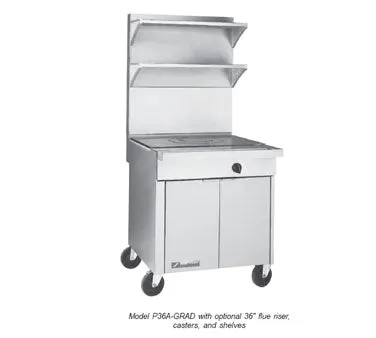 36" Sectional Range with Graduated Hot Top (Convection-Oven Base)