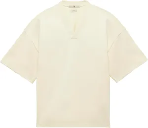 adidas Mens Fear of God X Athletics V Neck Short Sleeve Casual Tops Casual - Off White - Size XL