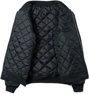 Aoleaky Spring Sukajan Bomber Jacket Embroidered Cotton Padded Pilot,Baseball Coat Streetwear