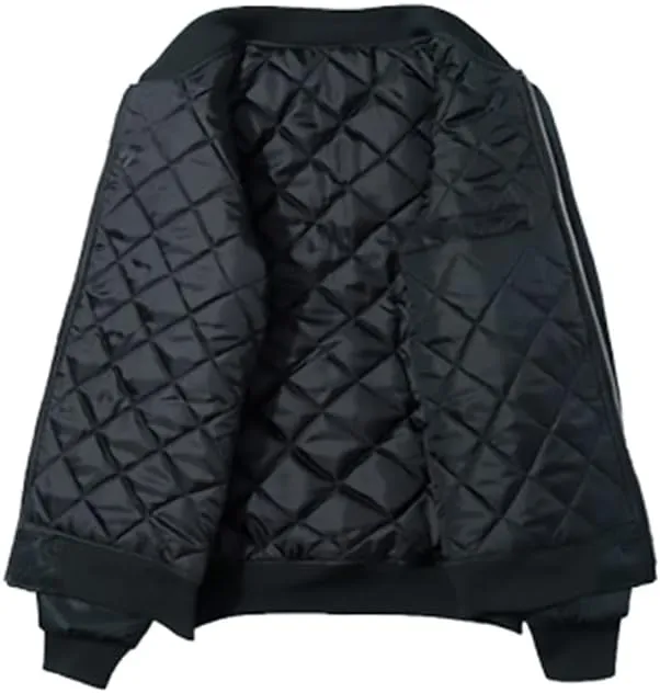 Aoleaky Spring Sukajan Bomber Jacket Embroidered Cotton Padded Pilot,Baseball Coat Streetwear