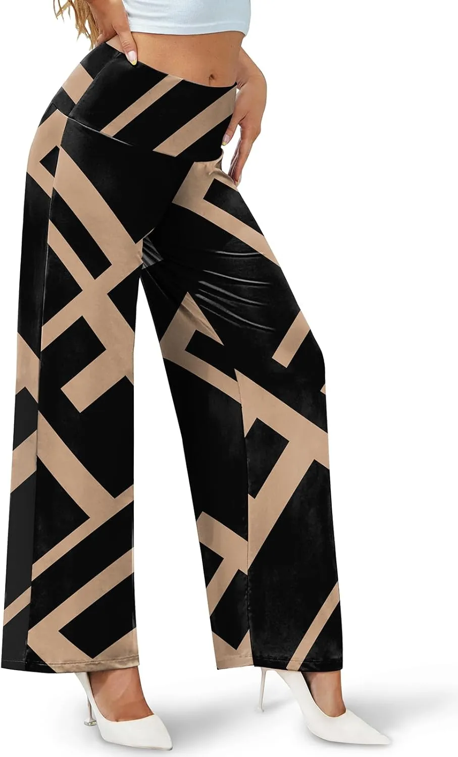 Arolina Women's Stretchy Wide Leg Palazzo Lounge Pants Casual Comfy High Waist Palazzo Pants