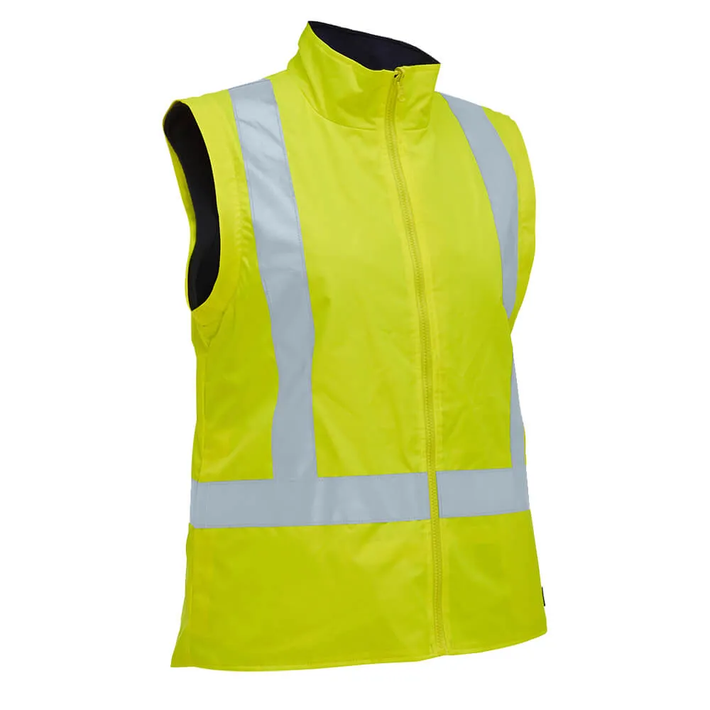 Bisley BKL6975 Women’s Taped Hi Vis 5 In 1 Rain Jacket Yellow/Navy