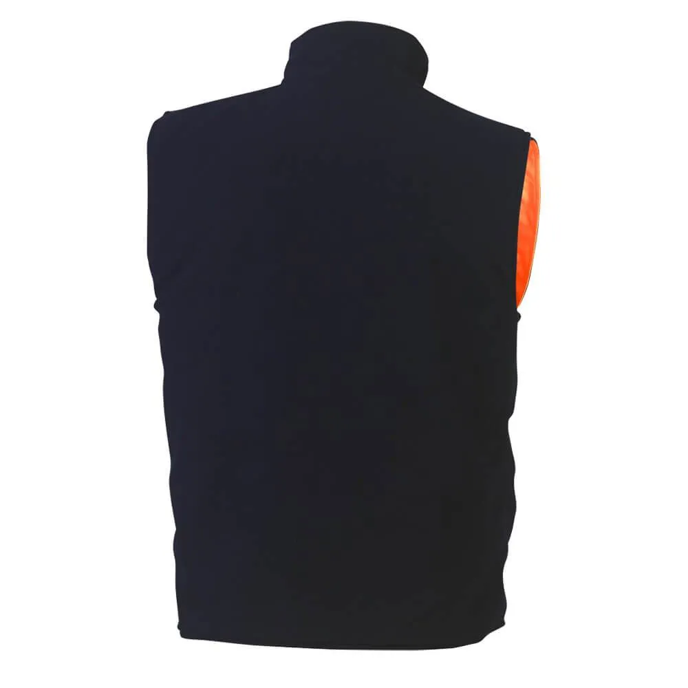 Bisley BV0364T Hi-Vis Taped Wet Weather Vest Rail Orange
