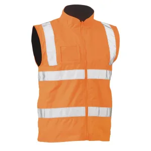 Bisley BV0364T Hi-Vis Taped Wet Weather Vest Rail Orange