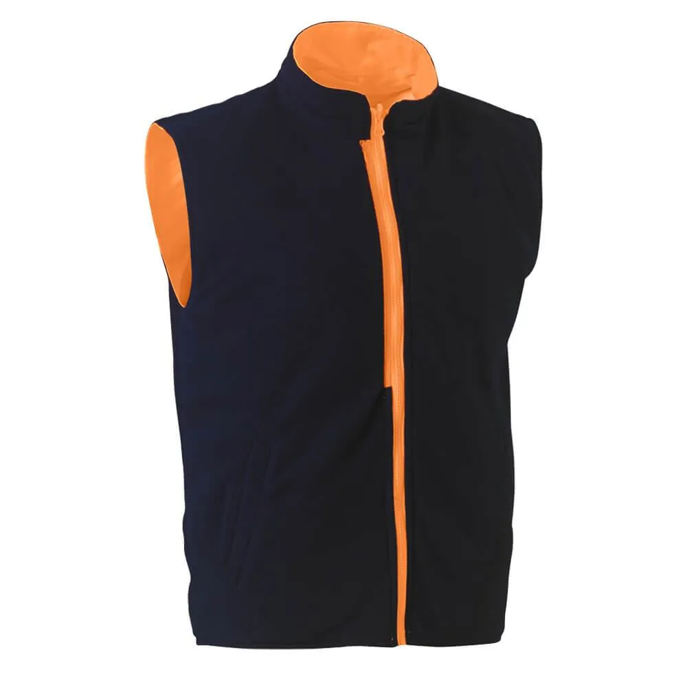 Bisley BV0364T Hi-Vis Taped Wet Weather Vest Rail Orange