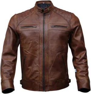 Black Casual Real Leather Jacket for Mens | Genuine Lambskin Motorcycle Biker Jackets