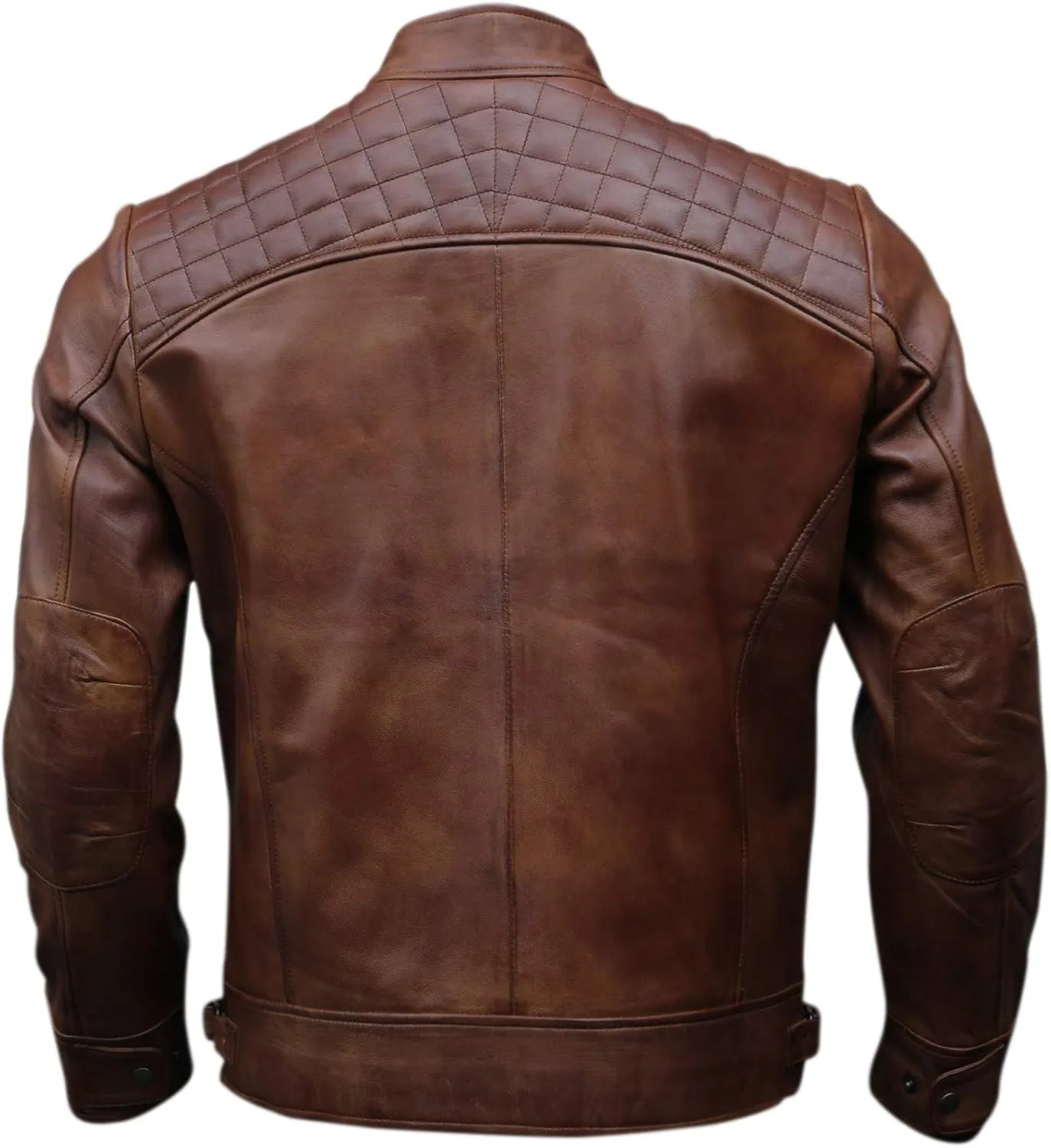 Black Casual Real Leather Jacket for Mens | Genuine Lambskin Motorcycle Biker Jackets