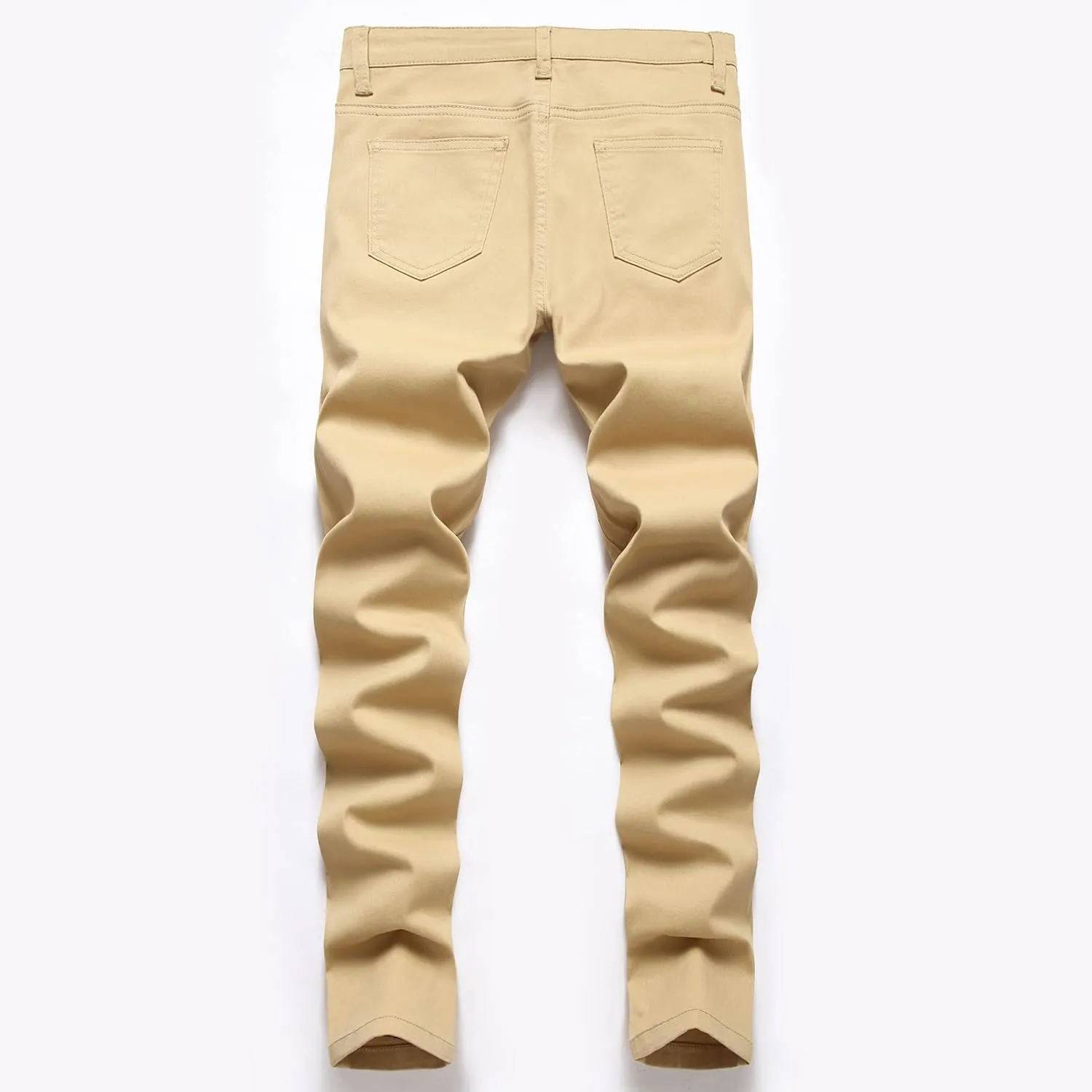 Boy's Khaki Chino Pants School Uniform Dress Plaid Skinny Fit Stretch Fashion Comfy Pants