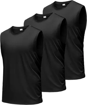 Boyzn Men's 3 Pack Workout Tank Tops Gym Athletic Muscle Tee Bodybuilding Fitness Sleeveless T-Shirts