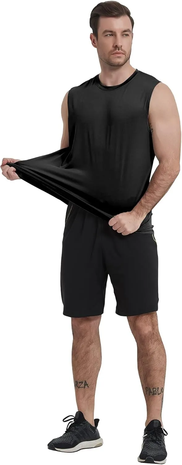 Boyzn Men's 3 Pack Workout Tank Tops Gym Athletic Muscle Tee Bodybuilding Fitness Sleeveless T-Shirts