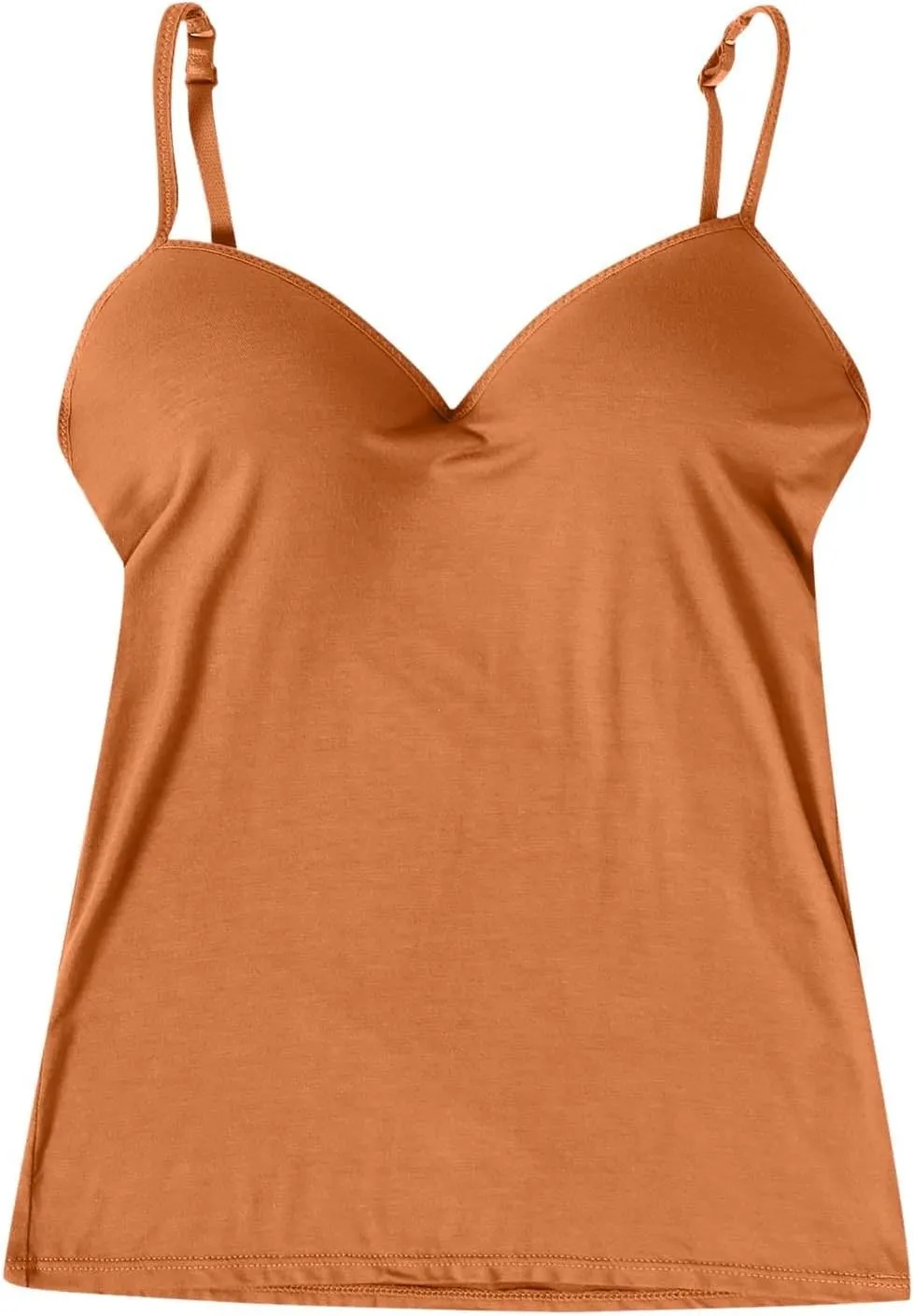 Camisole Tops for Women Wtih Shelf Bra Spaghetti Strap Yoga Shirt Basic Breathable Tank Top Layer Padded Bra