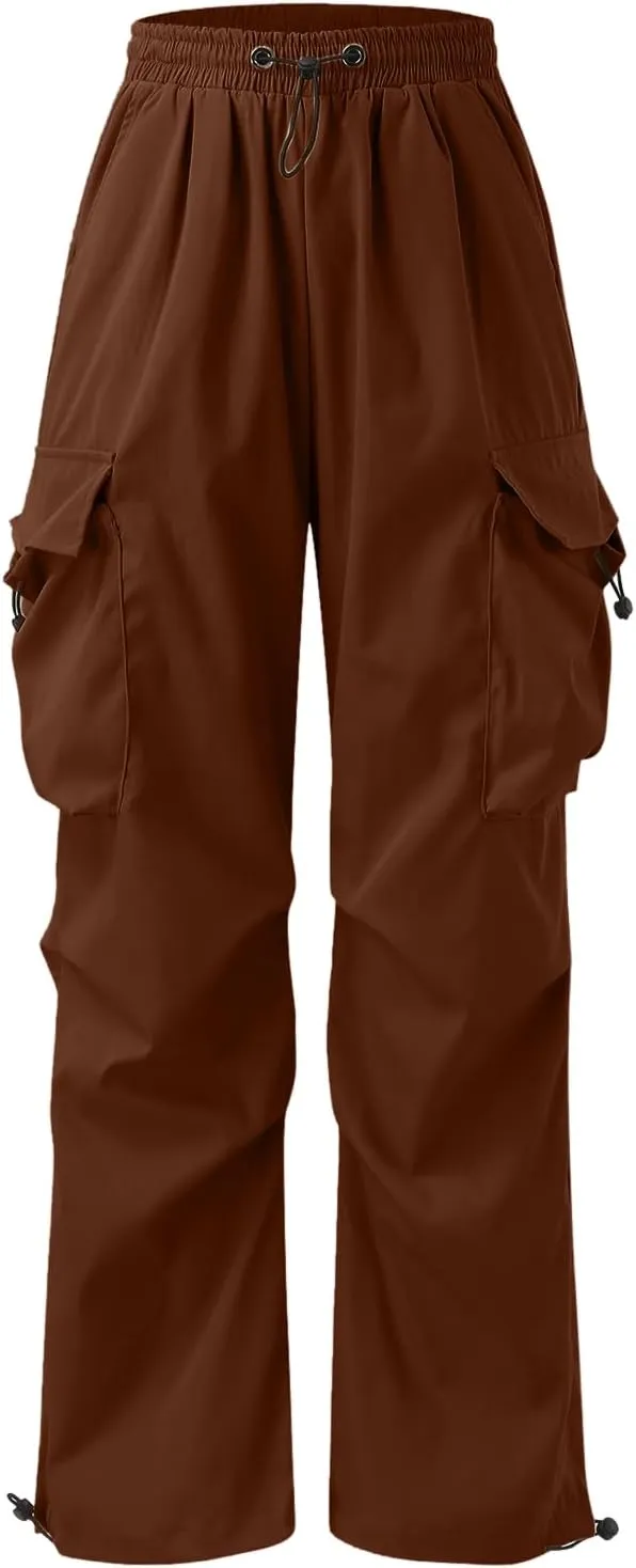 Cargo Pants for Men, Casual Solid Color Sports Multi Pocket Foot Rope Pants Street Fashion Tie Waist Sweatpants