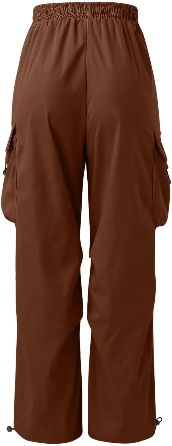Cargo Pants for Men, Casual Solid Color Sports Multi Pocket Foot Rope Pants Street Fashion Tie Waist Sweatpants