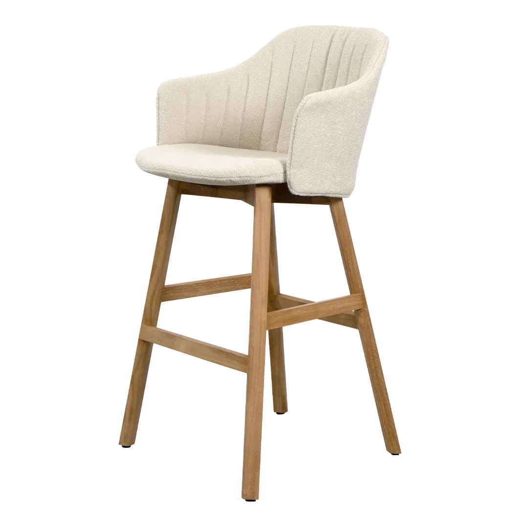 Choice Outdoor Bar Chair - Wood Base - w/ Seat Cushion