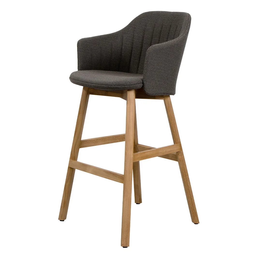 Choice Outdoor Bar Chair - Wood Base - w/ Seat Cushion