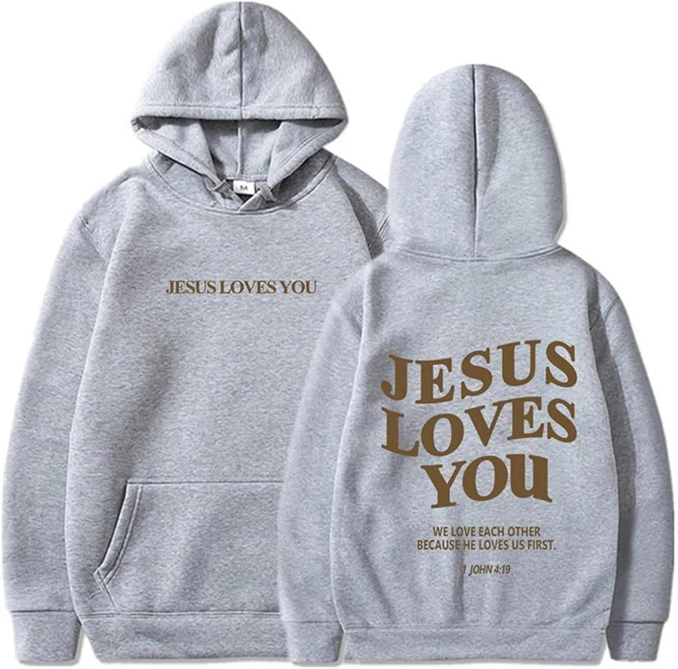 Christian Faith Hoodies Jesus Loves You Sweatshirts Religious God Pullover Oversized Casual Man Woman Tops Shirts