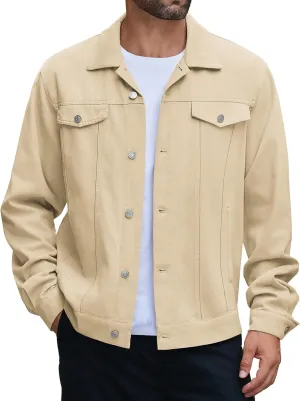 COOFANDY Men's Cotton Denim Jacket Lightweight Trucker Jackets Casual Washed Jean Jacket