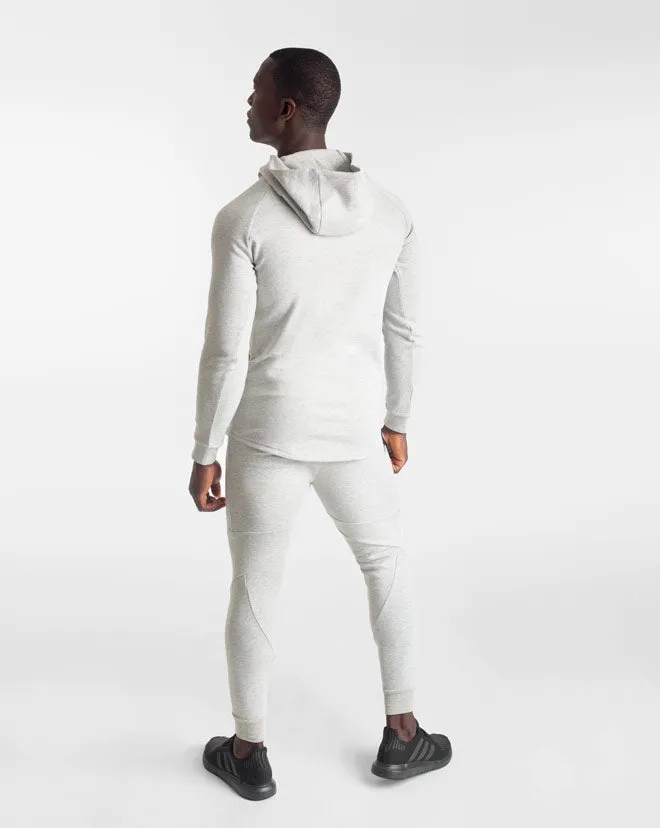 CrossFleece 1/4 Zip Hoodie MEN - Marl Grey