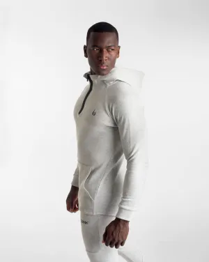 CrossFleece 1/4 Zip Hoodie MEN - Marl Grey