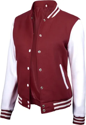 Decrum Varsity Jacket Women - Trendy Womens Letterman Jackets Highschool Baseball Bomber