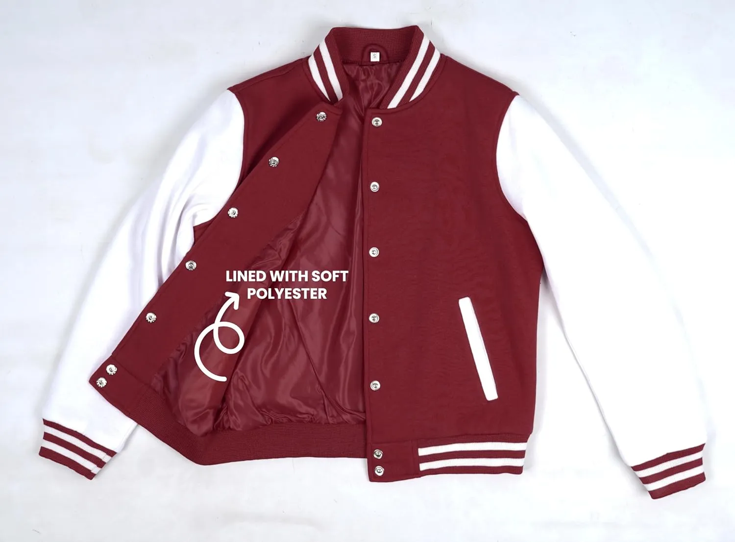 Decrum Varsity Jacket Women - Trendy Womens Letterman Jackets Highschool Baseball Bomber