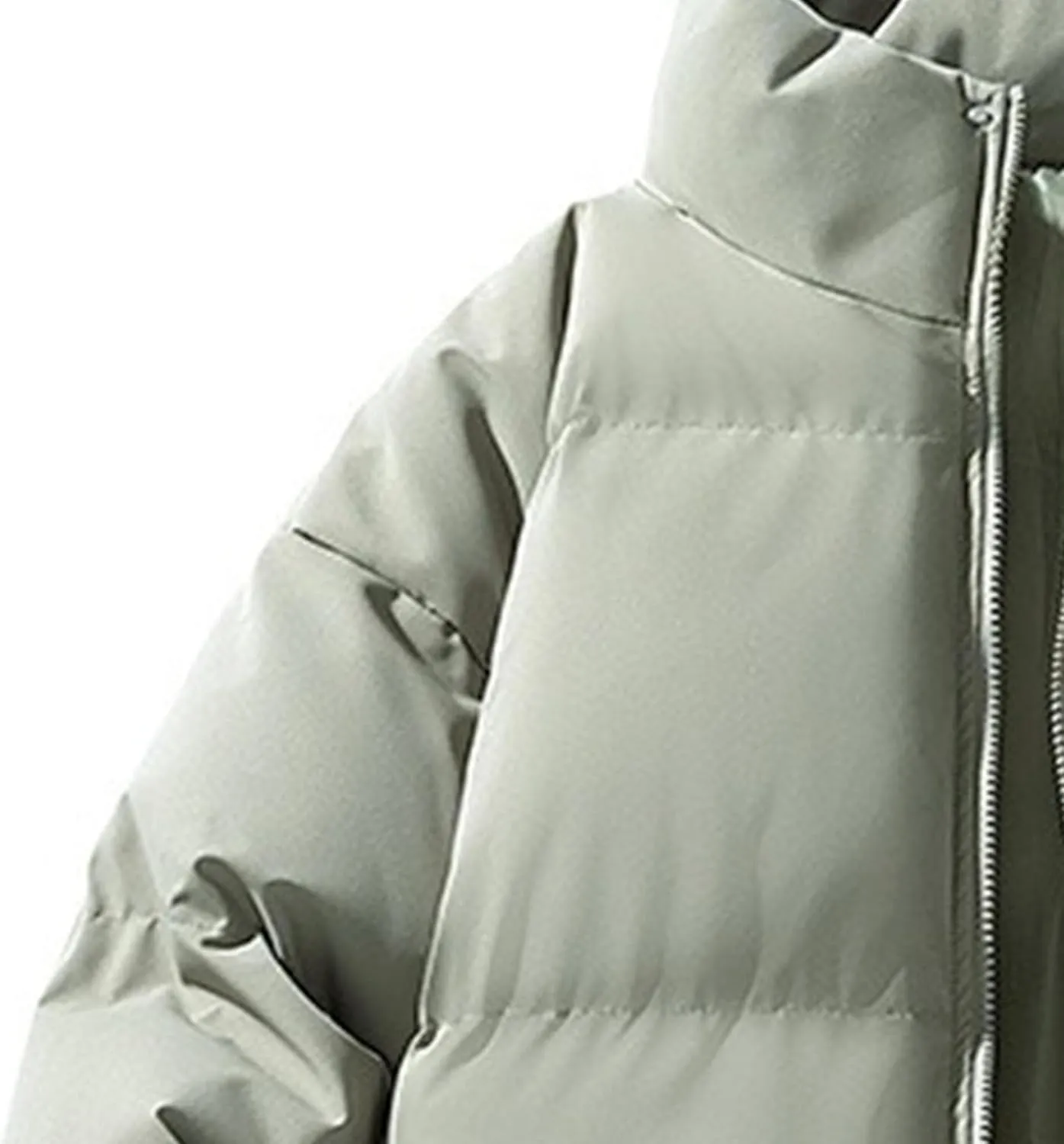 DGHM-JLMY Winter Puffer Jackets For Men Thicken Warm Stand Collar Down Puffy Jacket Solid Couple Casual All-Match Overcoat