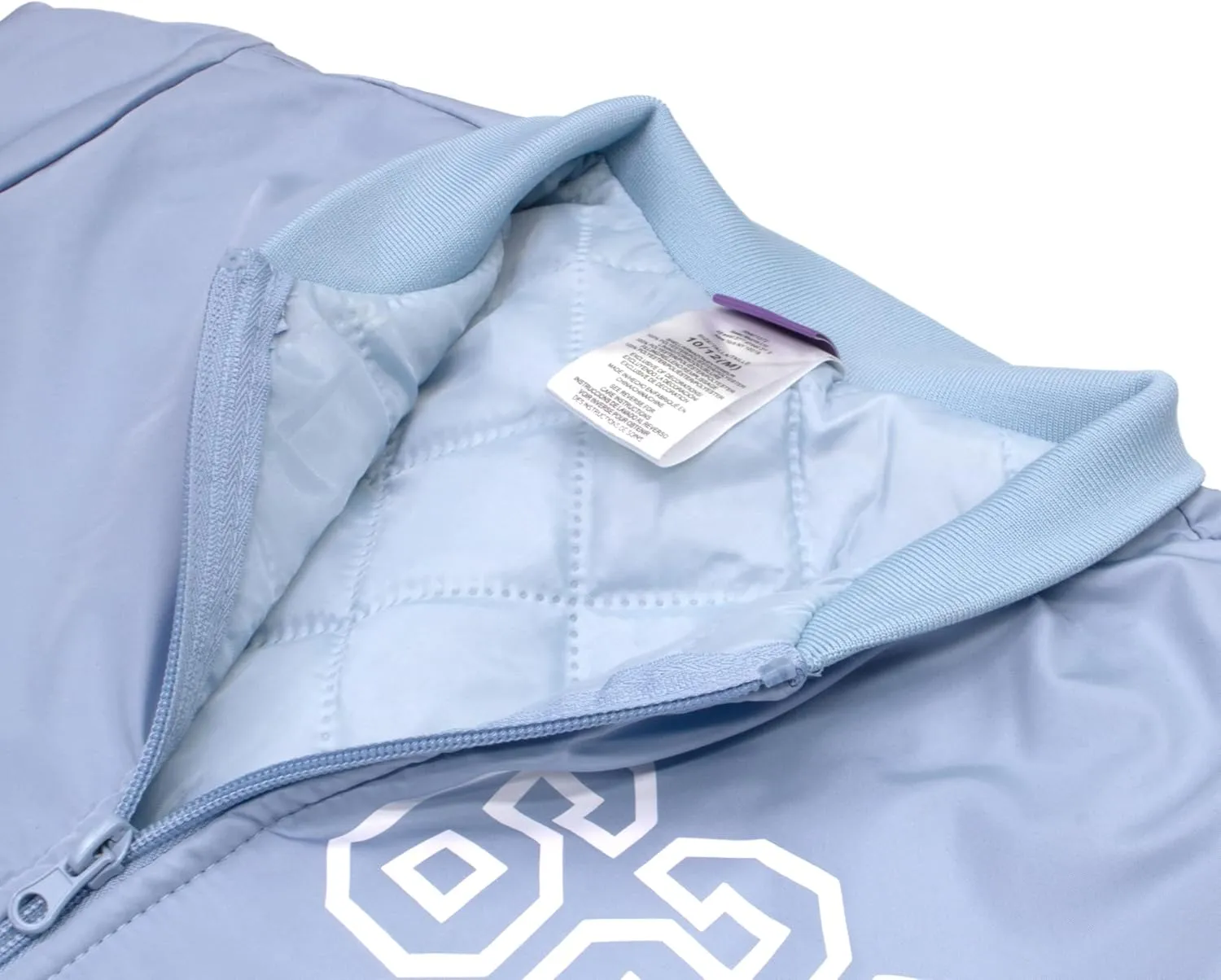 Disney Lilo & Stitch Girls Varsity Bomber Jacket Zip-Up Lilo and Stitch Graphic Print Jacket for Kids