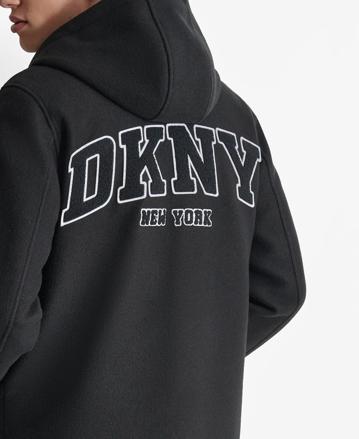 DKNY Men's Water Resistant Hooded Fashion Cold Weather Jacket