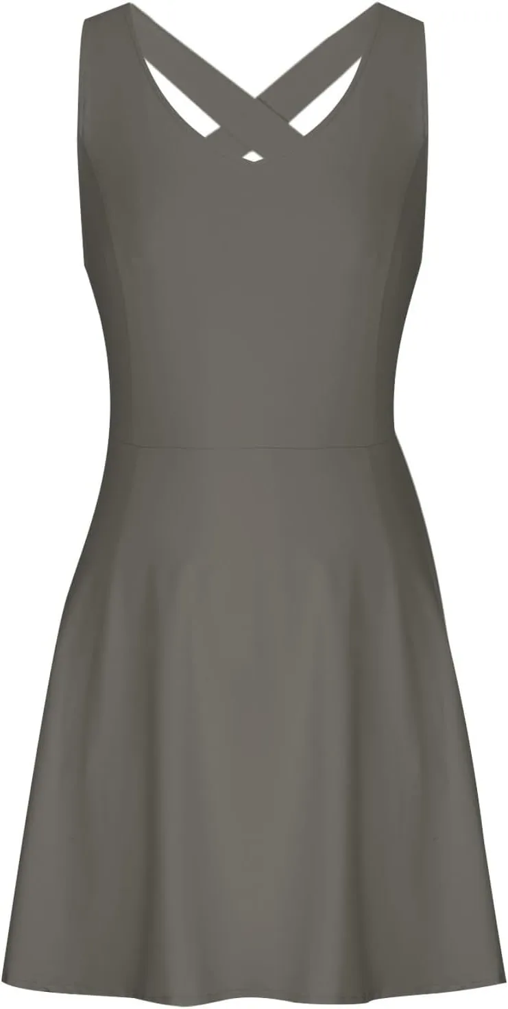 Dresses for Women 2025 Summer Tank Mini Dresses Sleeveless V Neck Slim Dress Flared A-line Swing Cocktail Dress