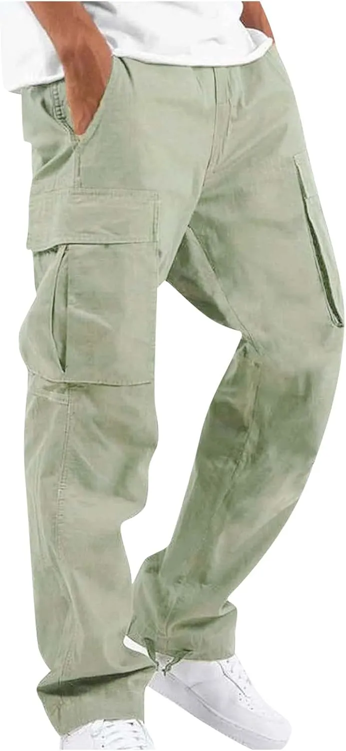 Dudubaby Mens Stretch Pants Sports Casual Jogging Trousers Lightweight Hiking Work Pants Outdoor Pant
