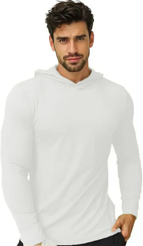 Fishing Shirts for Men Quick Dry Lightweight Long Sleeve Hoodie Shirt Athletic Hooded Workout Tee Shirts