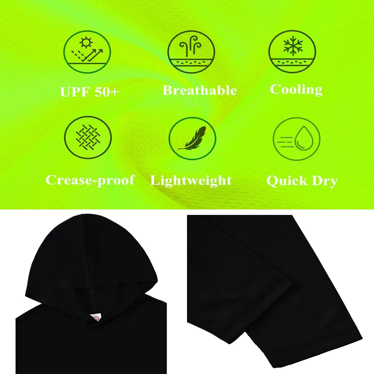 Fishing Shirts for Men Quick Dry Lightweight Long Sleeve Hoodie Shirt Athletic Hooded Workout Tee Shirts