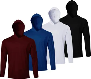 Fishing Shirts for Men Quick Dry Lightweight Long Sleeve Hoodie Shirt Athletic Hooded Workout Tee Shirts