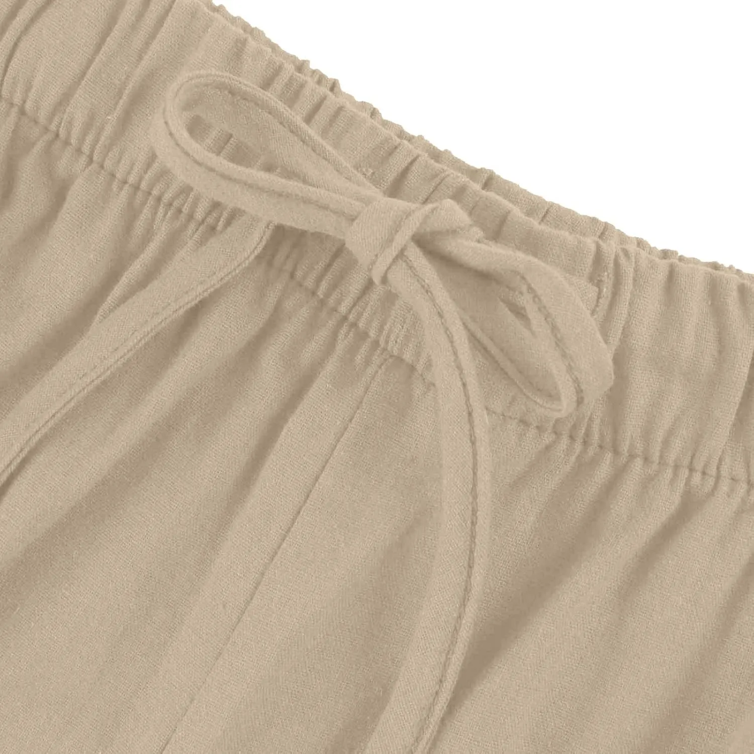 Flowy Wide Leg Linen Pants Women Summer Baggy Beach Vacation Palazzo Pants Casual High Waisted Pants with Pockets