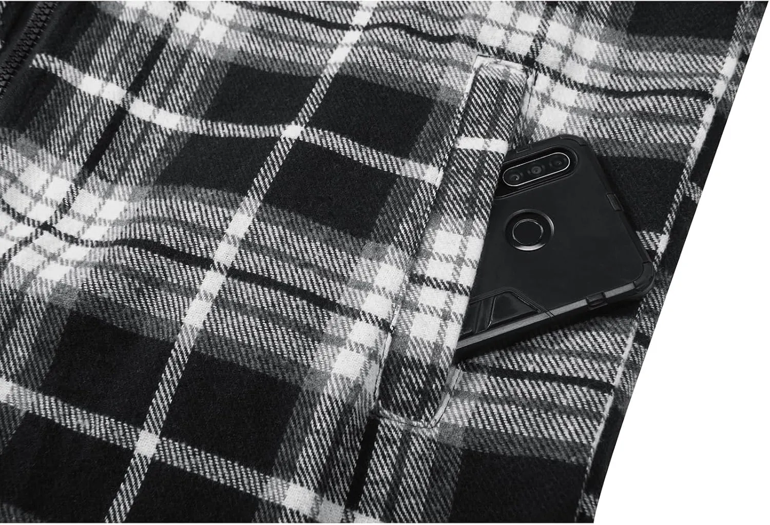 GEEK LIGHTING Men's Flannel Shirts Jacket Sherpa Lined Fleece Plaid Hoodie Long Sleeve Winter Warm Coat