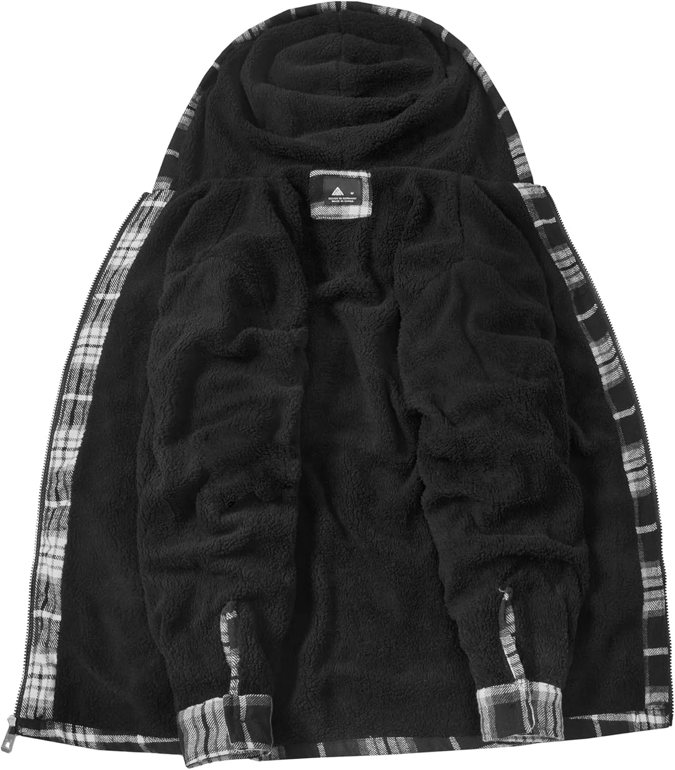 GEEK LIGHTING Men's Flannel Shirts Jacket Sherpa Lined Fleece Plaid Hoodie Long Sleeve Winter Warm Coat