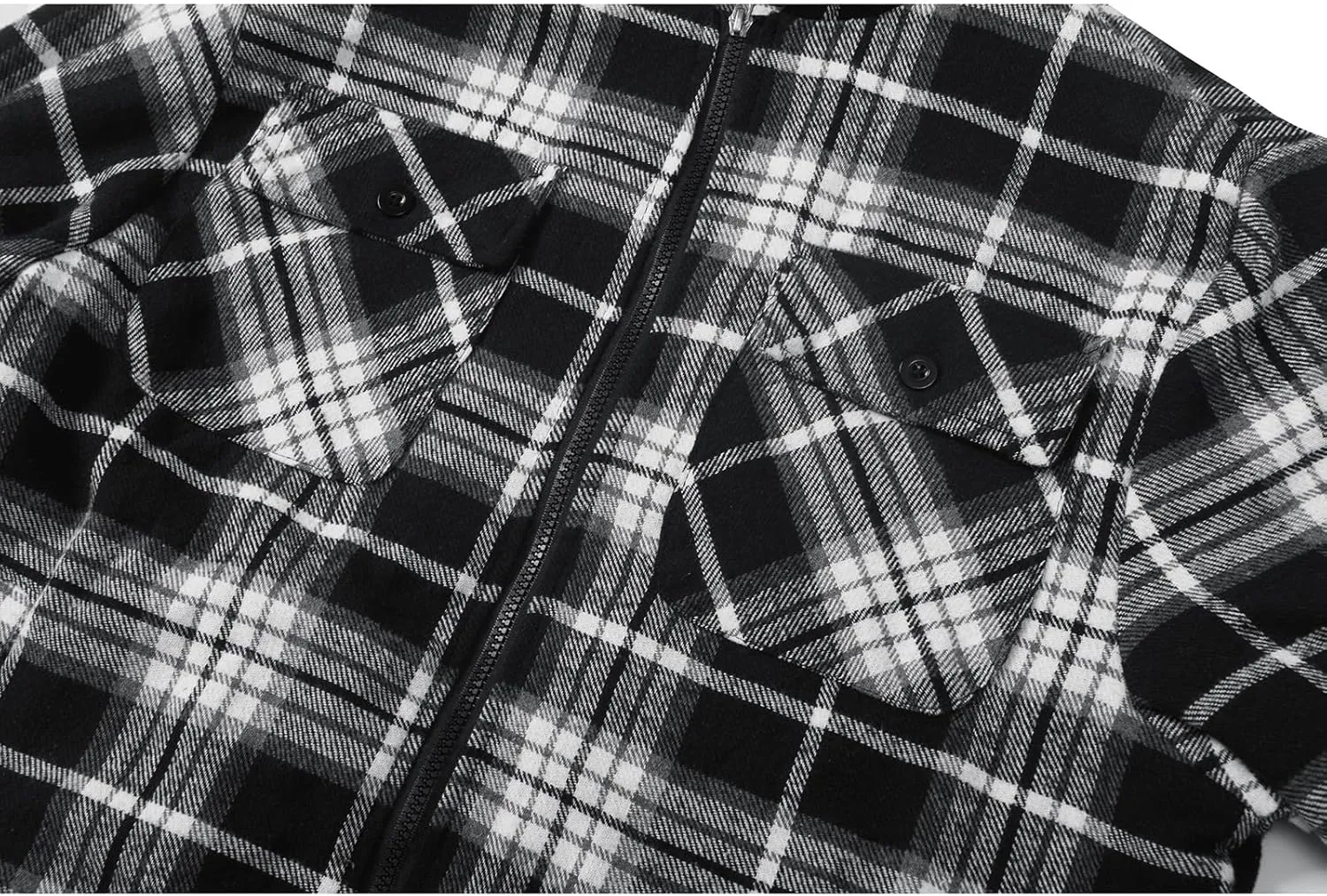 GEEK LIGHTING Men's Flannel Shirts Jacket Sherpa Lined Fleece Plaid Hoodie Long Sleeve Winter Warm Coat