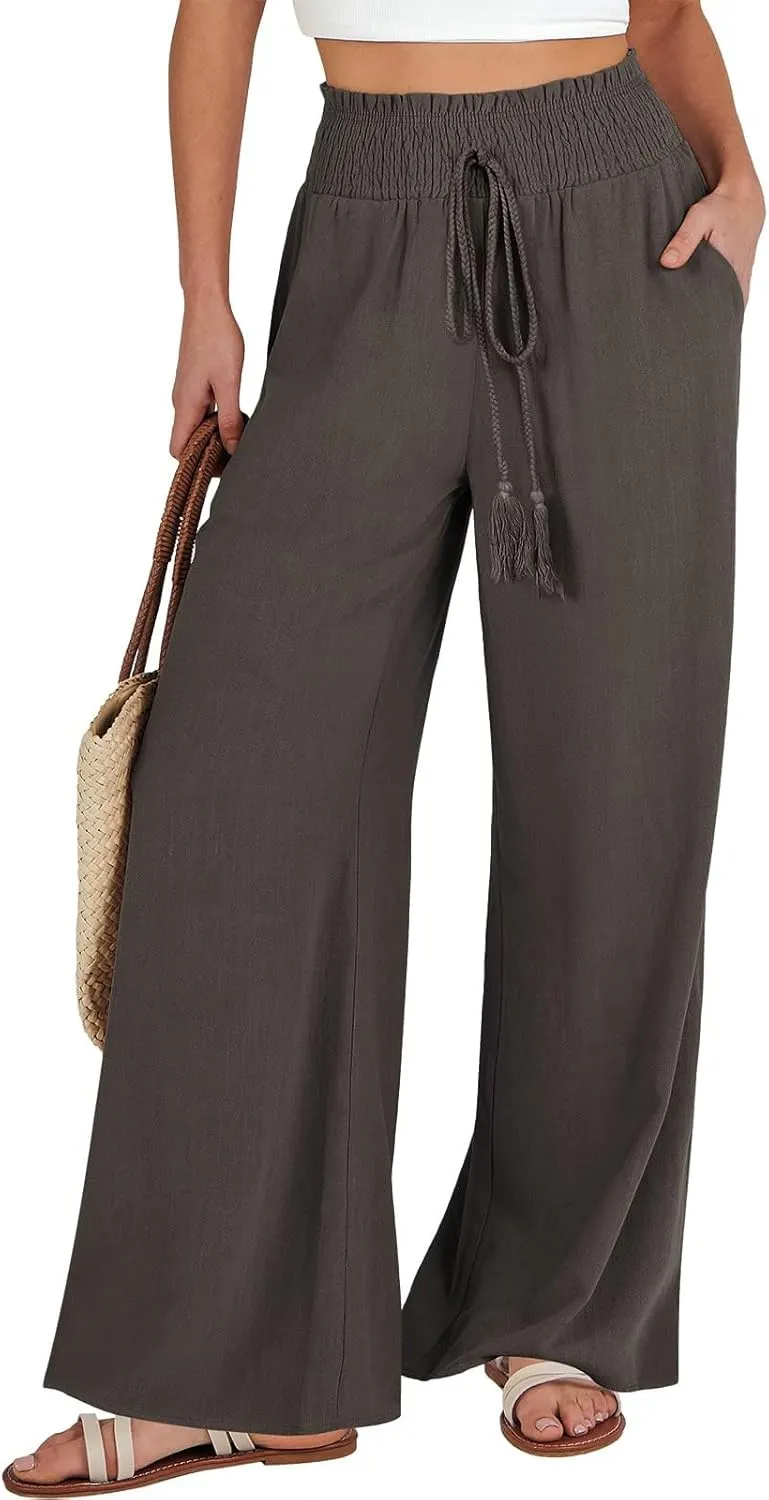 Girl Women Outdoor Pants,Women's High Waisted Wide Leg Sweatpants Casual Yoga Jogger Pants Spring&Summer Clothing