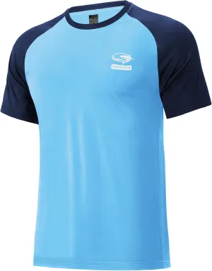 Haimont Men's UPF 50  Short Sleeve Rash Guard Fishing Shirts Quick Dry Workout Outdoor Tee Shirt