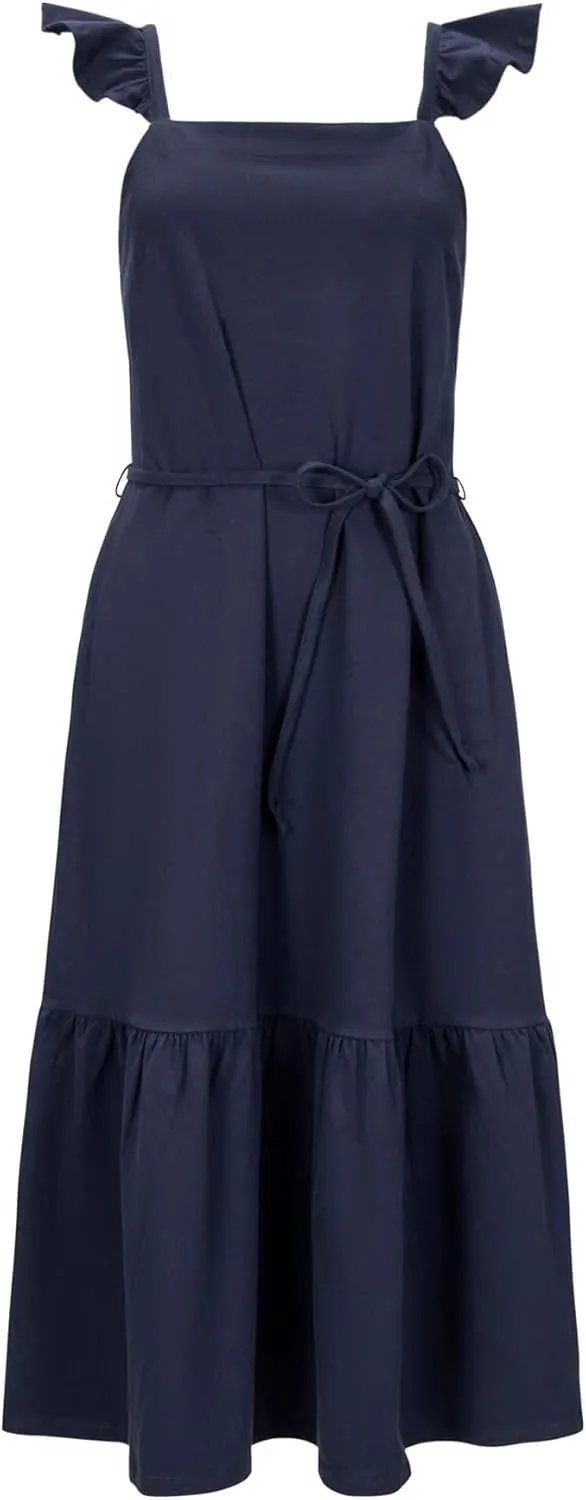 Hope & Henry Women's Short Sleeve Tie-Front Knit Dress