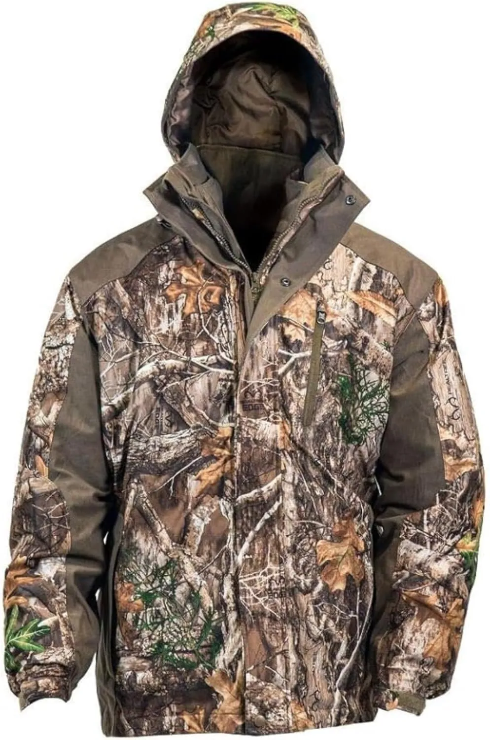 HOT SHOT Mens 3-in-1 Insulated Camo Hunting Parka, Waterproof Jacket, Versatile Camouflage Hunting Clothes for Men