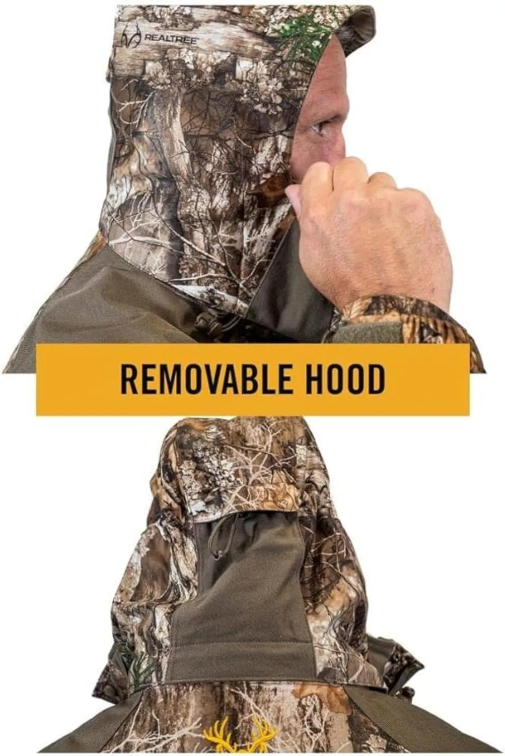 HOT SHOT Mens 3-in-1 Insulated Camo Hunting Parka, Waterproof Jacket, Versatile Camouflage Hunting Clothes for Men