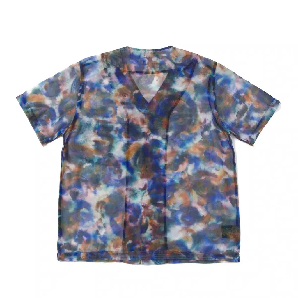 Huf Women's Tie Dye S/S Mesh Top - Blue