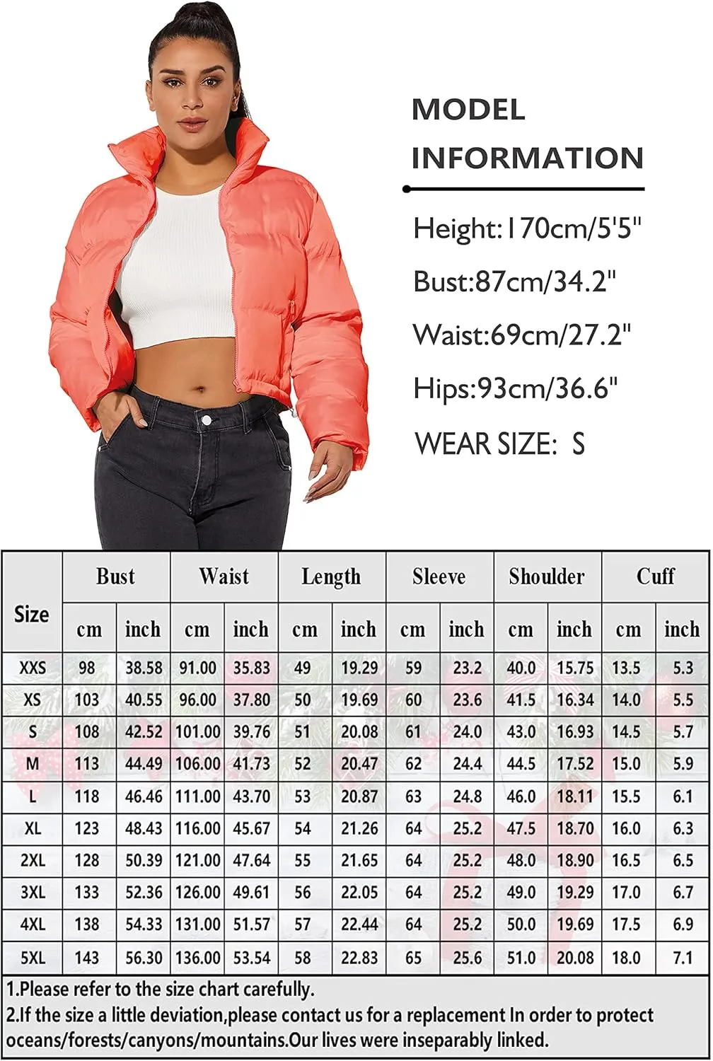 Hujoin Women's Crop Short Jacket Cropped Puffer Fashion Jackets for Women Warm Winter Lightweight Coat