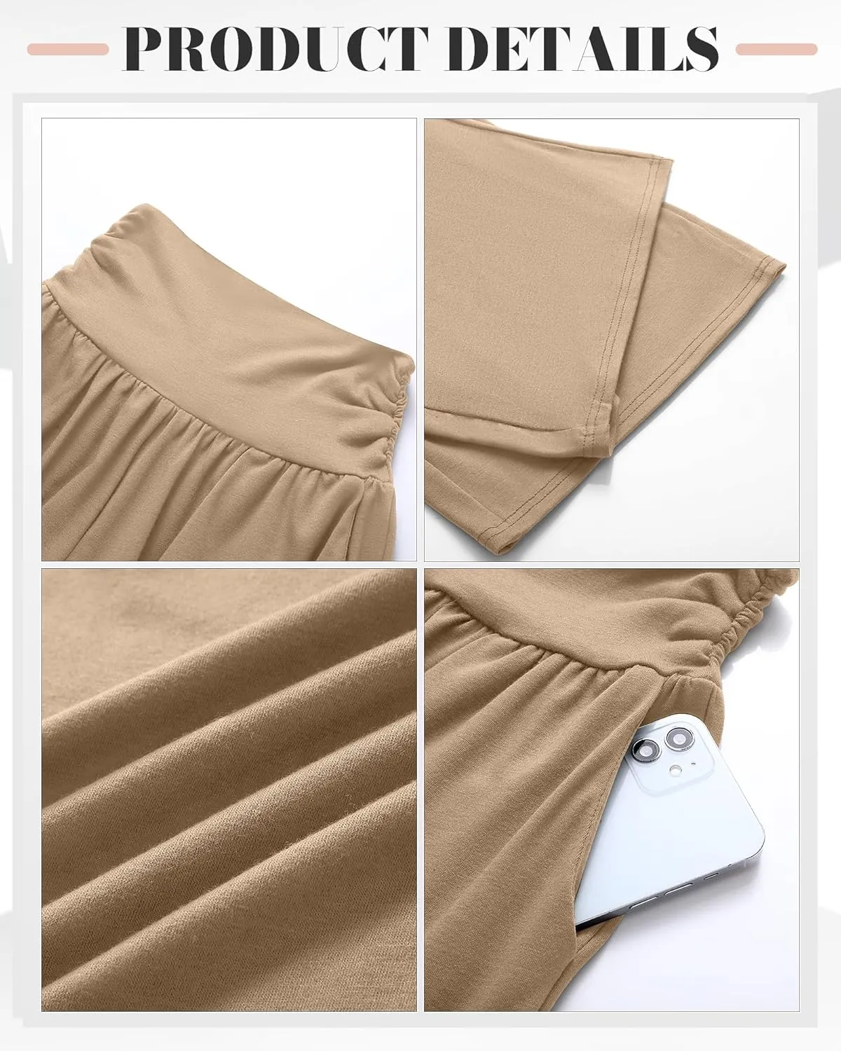Huukeay 3 Pack Wide Leg Cropped Pants for Women, High Waist Lounge Yoga Pants Loose Casual Palazzo Capri Trouser with Pockets