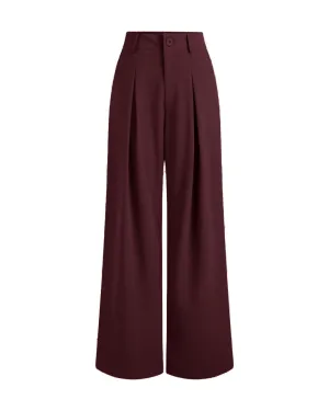 Korean Style Baggy Cherry Red Trouser
