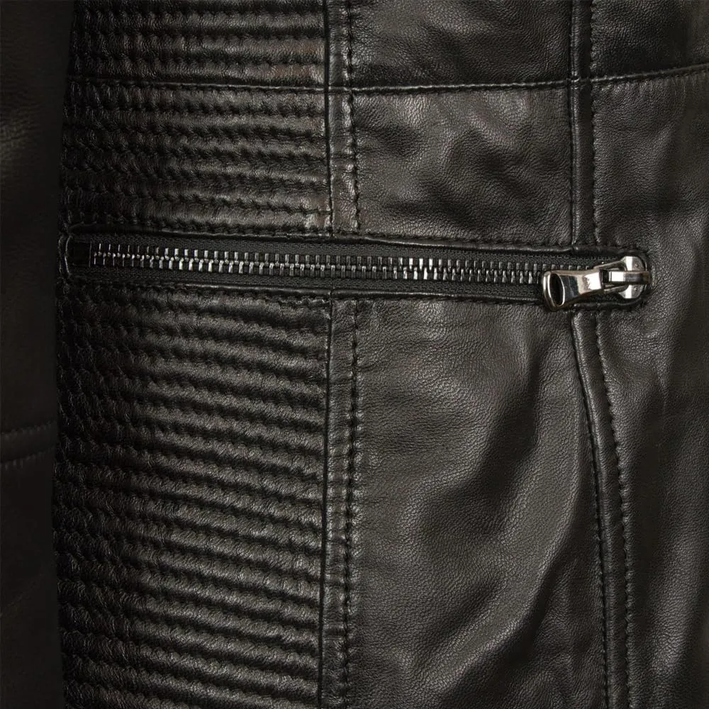 Leather Jacket Women Real Leather Jacket Women - Cafe Racer Slim Fit Womens Motorcycle Jackets