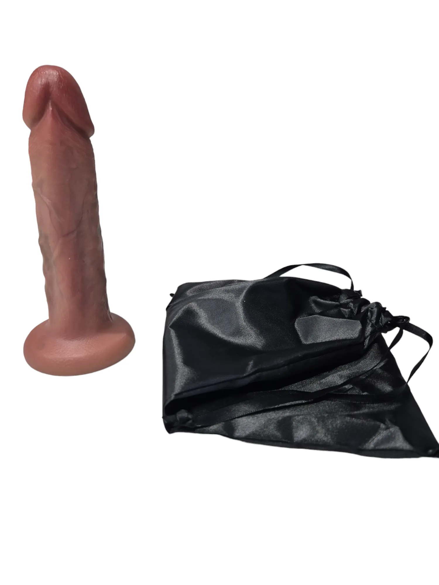 Lifelike Realistic 7.4" Silicone Dildo | Suction Cup | Bendable | Free Satin Bag
